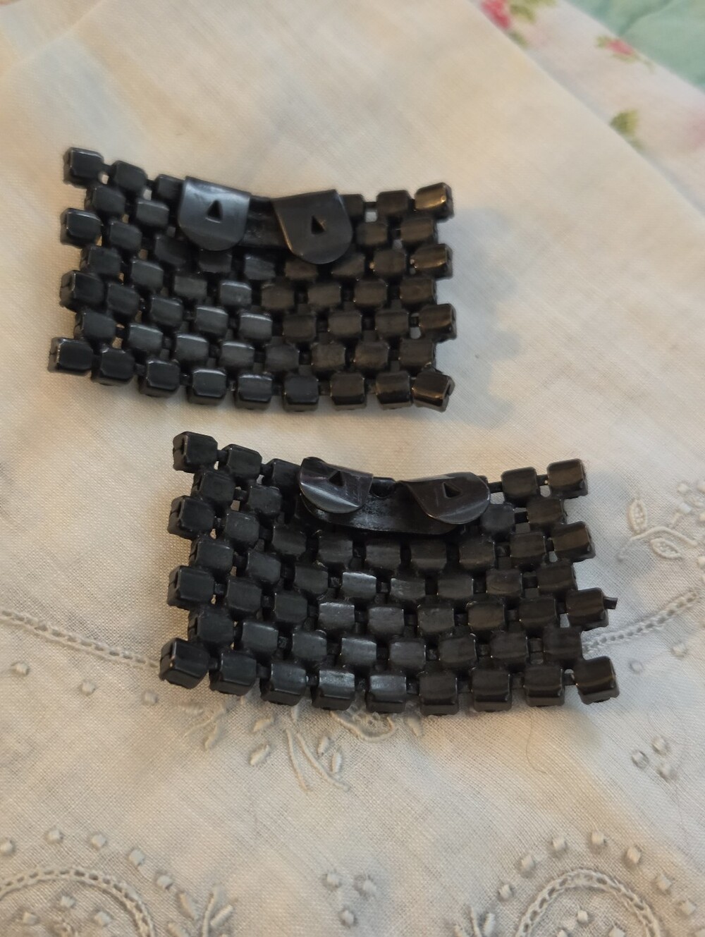 Antique Rhinestone Shoe Clips - Picture 5 of 5